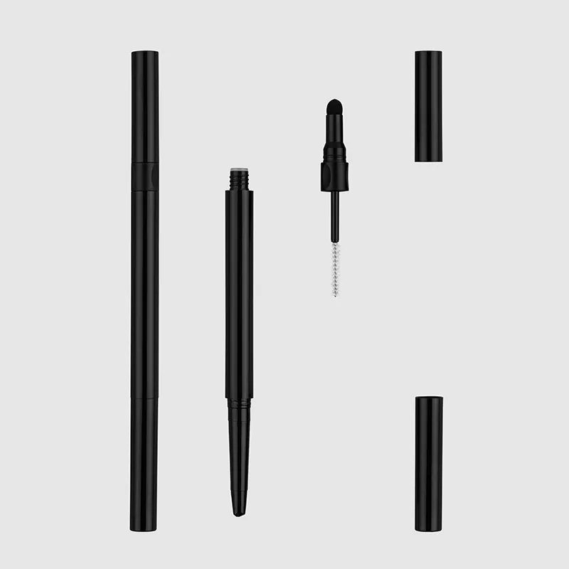 Kit de sourcils à 3 voies crayon en poudre et emballage de gel teinté